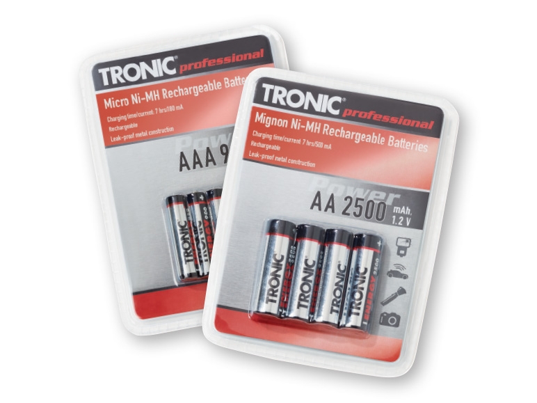 Tronic(R) Micro Ni-MH Rechargeable Batteries