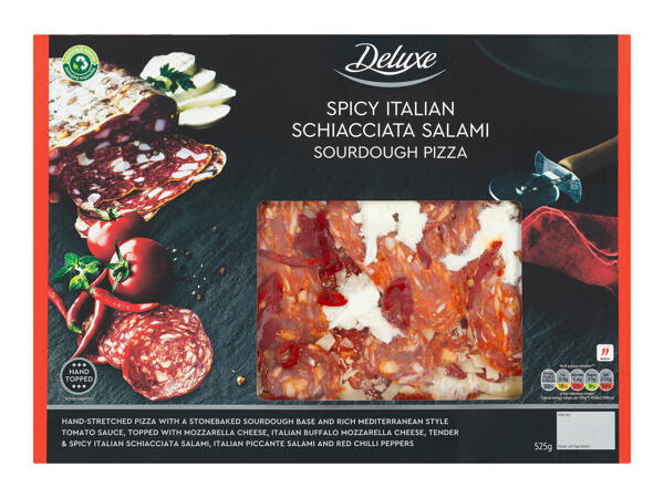 Deluxe Spicy Italian Schiacciata Sourdough Pizza
