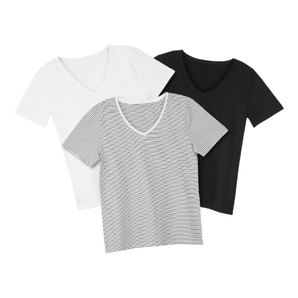 Basic-T-Shirts für Damen, 3 St.