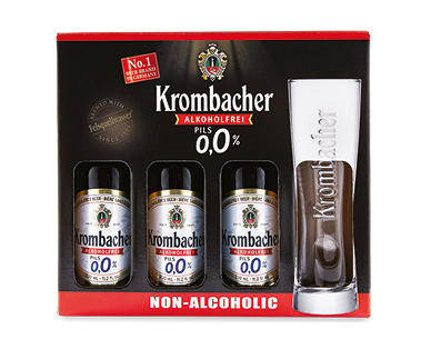 Alcohol Free Beer 3 x 330ml Box Set with Glass