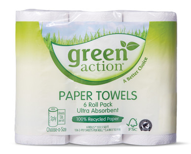 Green Action 100% Recycled Paper Towels