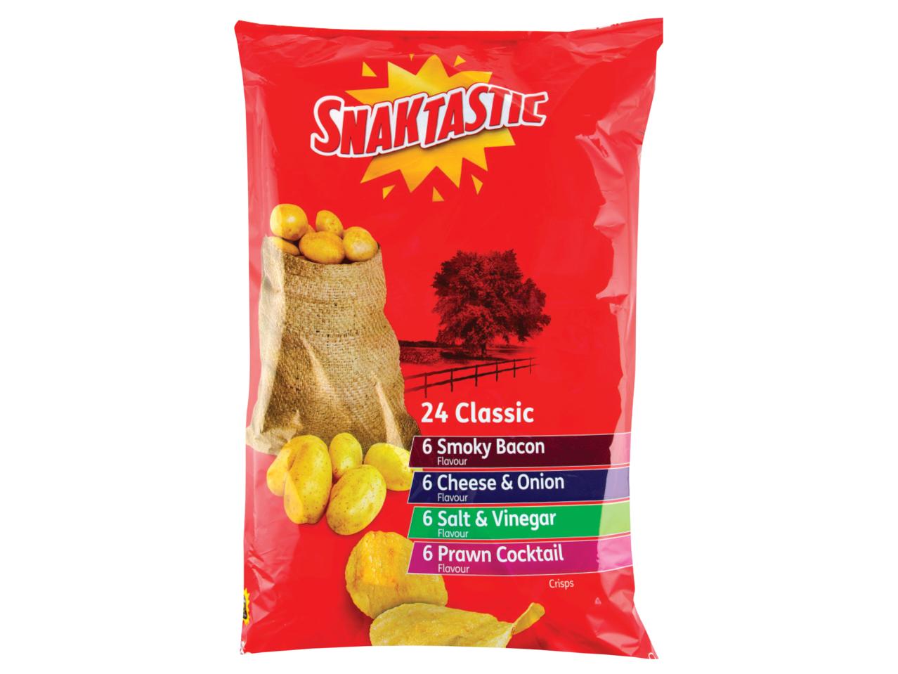 SNAKTASTIC 24 Pack Variety/ Meaty Crisps