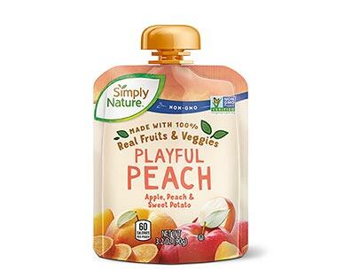 Simply Nature Ballin' Berry or Playfully Peach Fruit & Veggie Squeezies