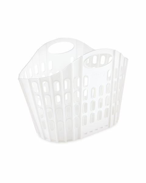 Addis White Fold Flat Laundry Basket