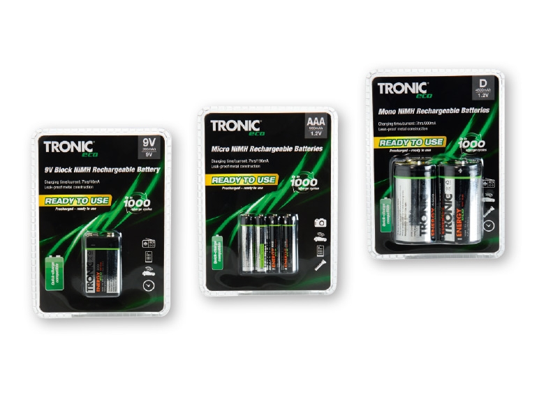 Tronic Ni-MH Rechargeable Batteries