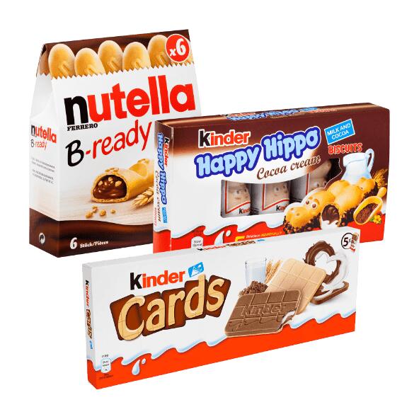 Kinder Cards, Happy Hippo eller Nutella B-Ready