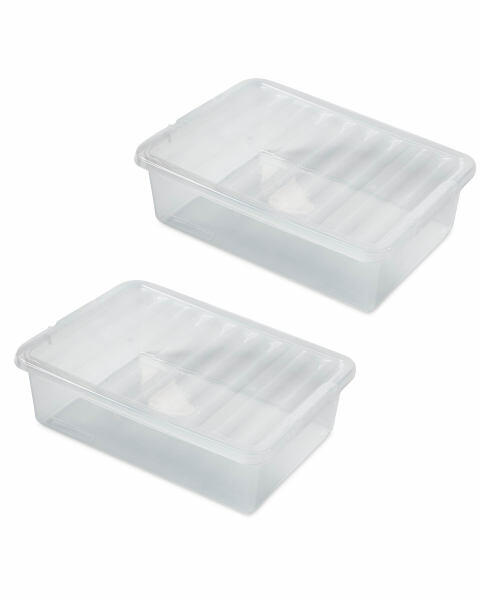 Clear 32L Underbed Storage 2 Pack