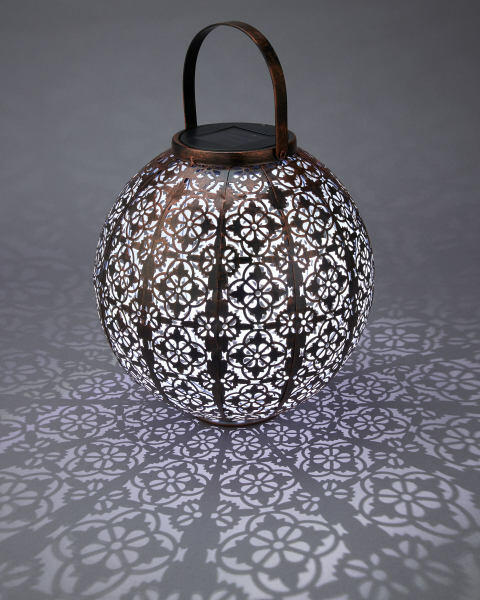Copper Moroccan Style Solar Lantern
