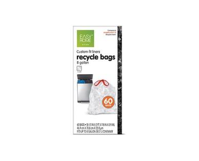 Easy Home Dual Trash/Recycle 8-Gallon Liners