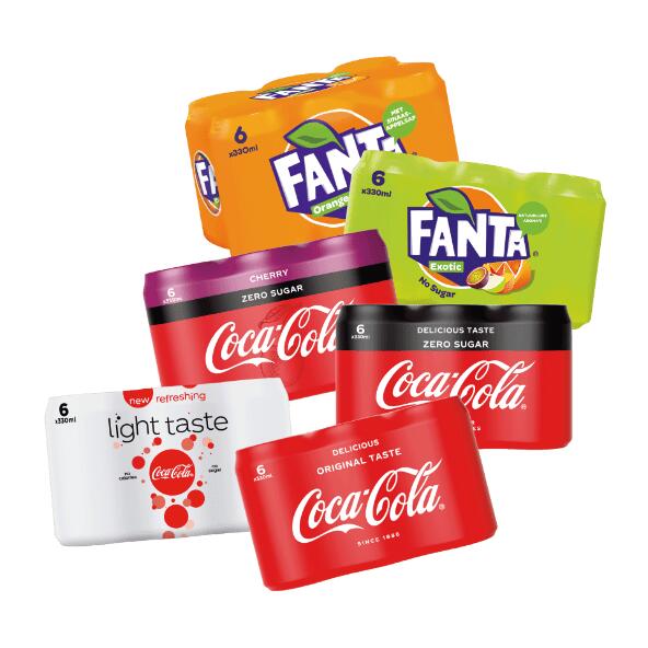 Coca-Cola of
Fanta 6-pack
