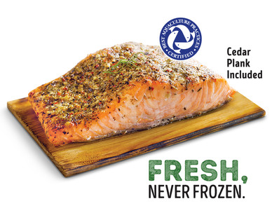 Fresh Sweet and Smokey Cedar Plank Atlantic Salmon 