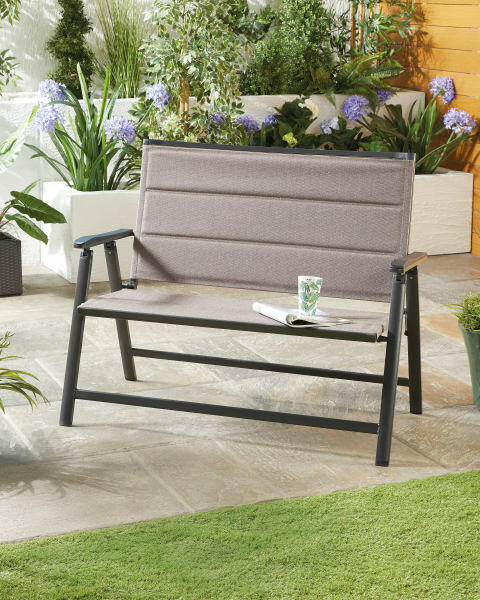 Aluminium Grey/Beige Garden Bench