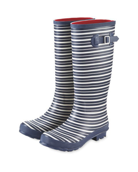 Avenue Striped Wellington Boots