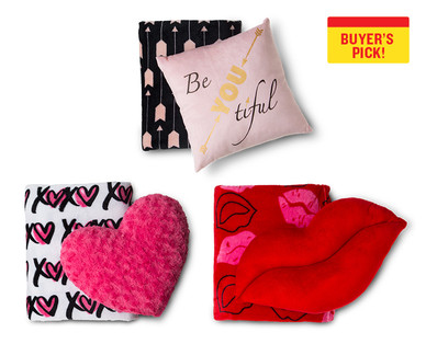 Huntington Home Valentine's Day Pillow and Throw