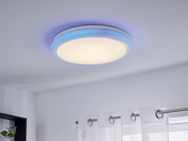 LED Ceiling Light with Decorative Coloured Light