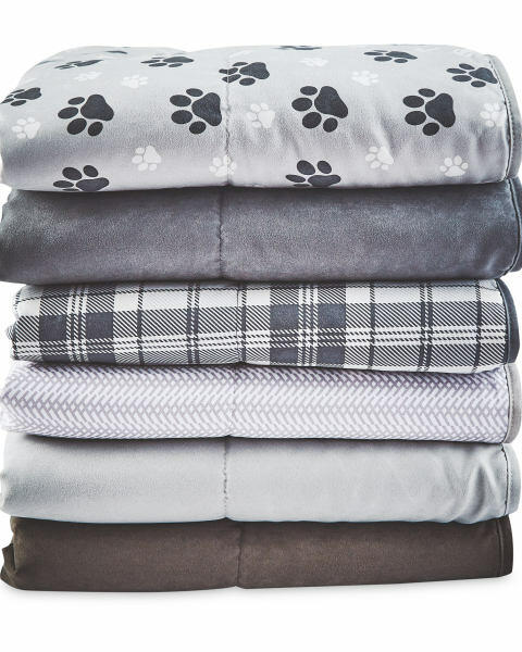 Charcoal Check Cosy Pet Blanket
