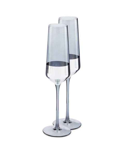 Blue Tint Champagne Glass 2 Pack