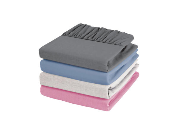 Chambray Fitted Sheet Double Size