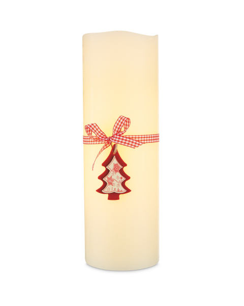 30cm LED Candle with Ribbon