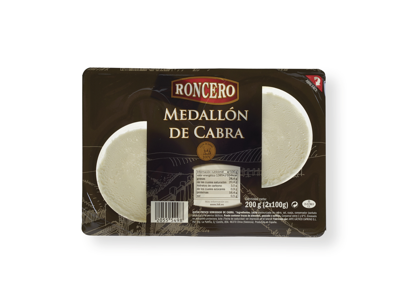 'Roncero(R)' Medallones de queso de cabra