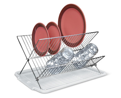 Crofton Collapsible Dish Rack With Drainer