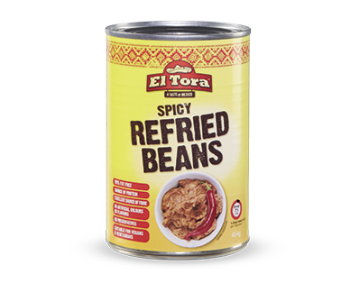 REFRIED BEANS – SPICY OR ORIGINAL 454G