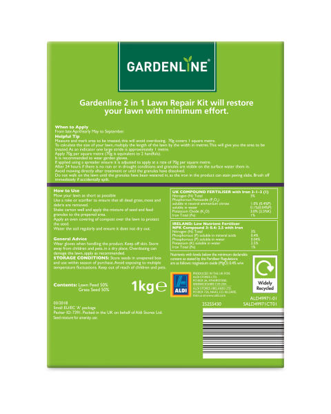 Gardenline 2 in 1 Lawn Repair Kit