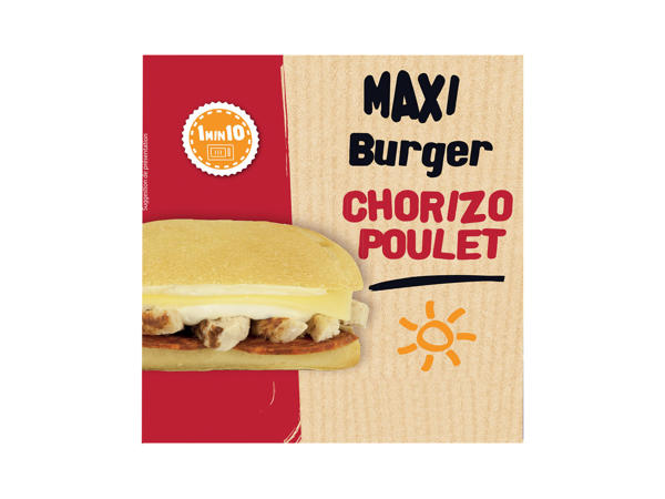Maxi burger chorizo poulet
