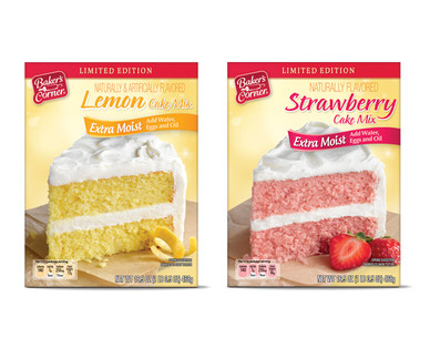Baker's Corner Lemon or Strawberry Cake Mix