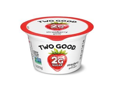 Dannon Two Good Vanilla or Strawberry Lowfat Greek Yogurt