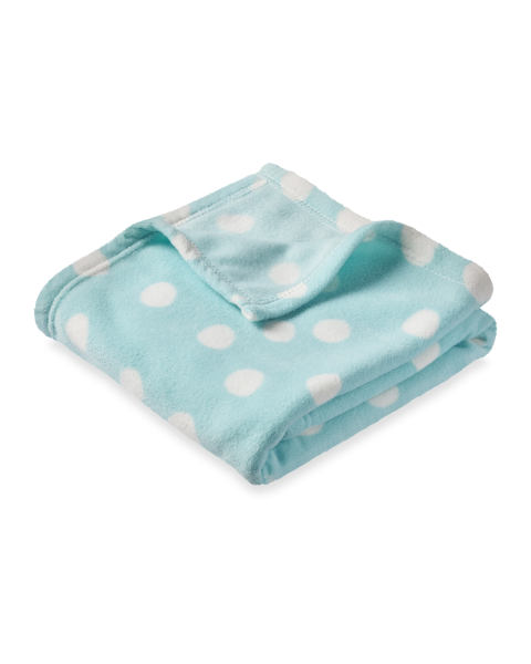 Baby Fleece Blanket Turquoise Circle