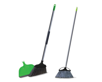 Easy Home 3-Pack Indoor and Outdoor Brooms With Dustpan