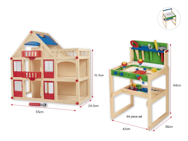 PLAYTIVE JUNIOR(R) Toy Workbench/ Doll's House