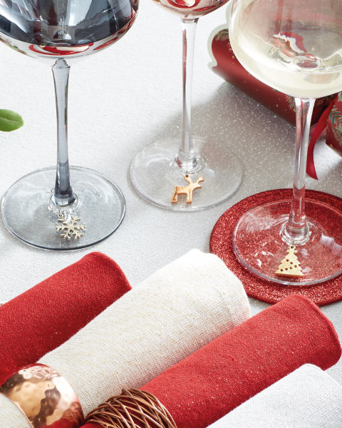 Assorted Festive Wine Glass Charms