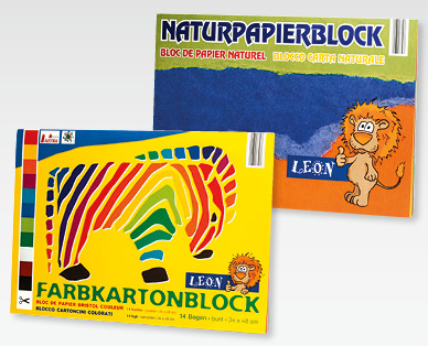 LEON Naturpapier-/Farbkartonblock