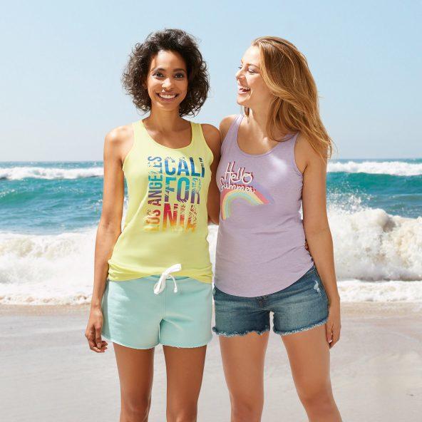 Beach shirt voor dames, 2 st.