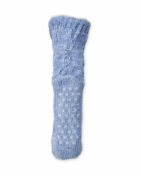 Ladies' Lilac Chenille Socks 4-8