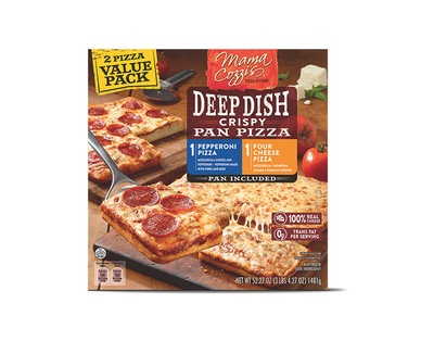 Mama Cozzi's Four Cheese & Pepperoni Deep Dish Crispy Pan Pizza Value Pack