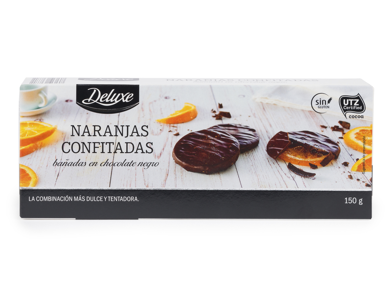 "Deluxe" Naranjas confitadas bañadas en chocolate negro