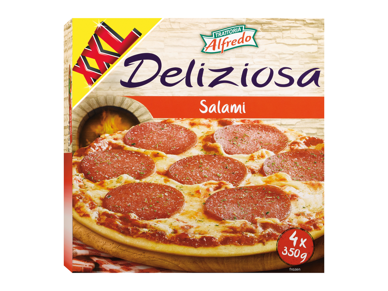 Pizza salame cotta in forno di pietra XXL
