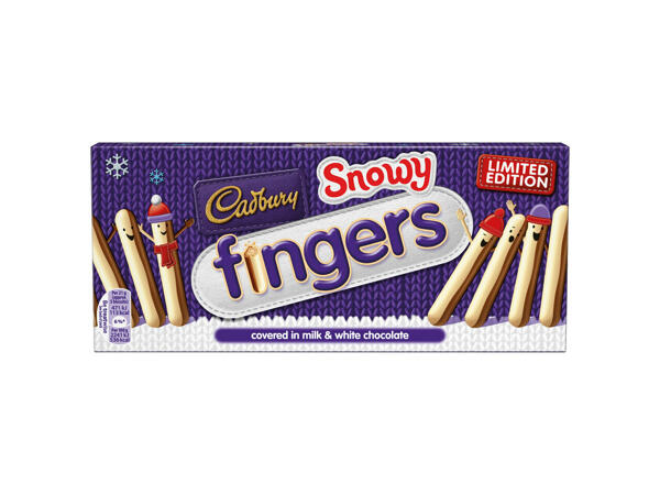 Cadburry Fingers snowy