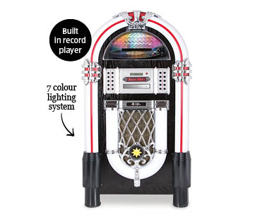 Jukebox with Record Player, CD Player and Bluetooth