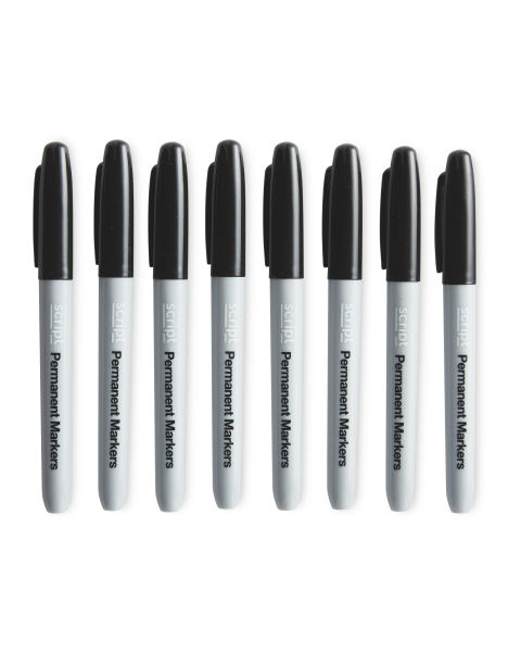 Black Markers 8 Pack