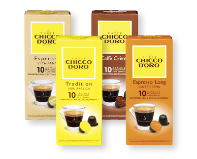 Capsules de café compatibles avec les machines Nespresso(R) CHICCO D'ORO