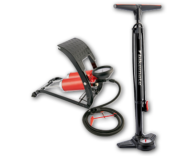 Pompe à pied horizontale/verticale pour vélo BIKEMATE(R)