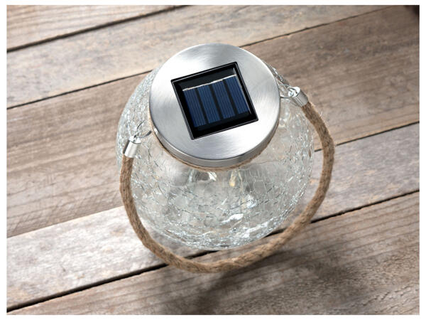 Melinera Glas med LED-solcellslampa
