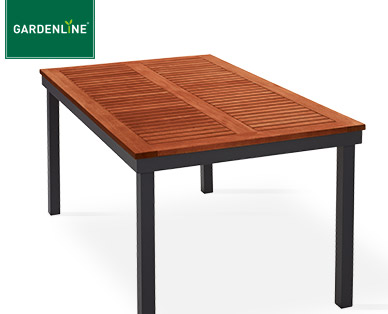 GARDENLINE(R) Alu-Gartentisch mit Holzplatte