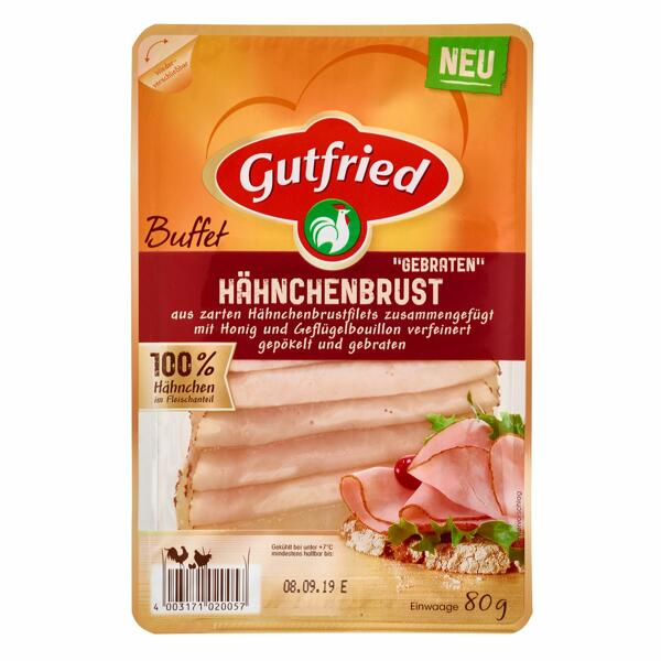 Gutfried Hähnchen-Buffet-Aufschnitt 80 g*