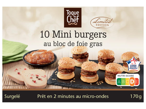 Mini burgers au foie gras de canard
