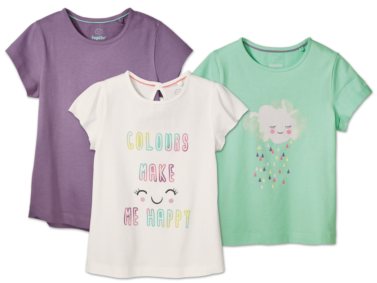 LUPILU(R) Mädchen T-Shirts, 3 Stück1